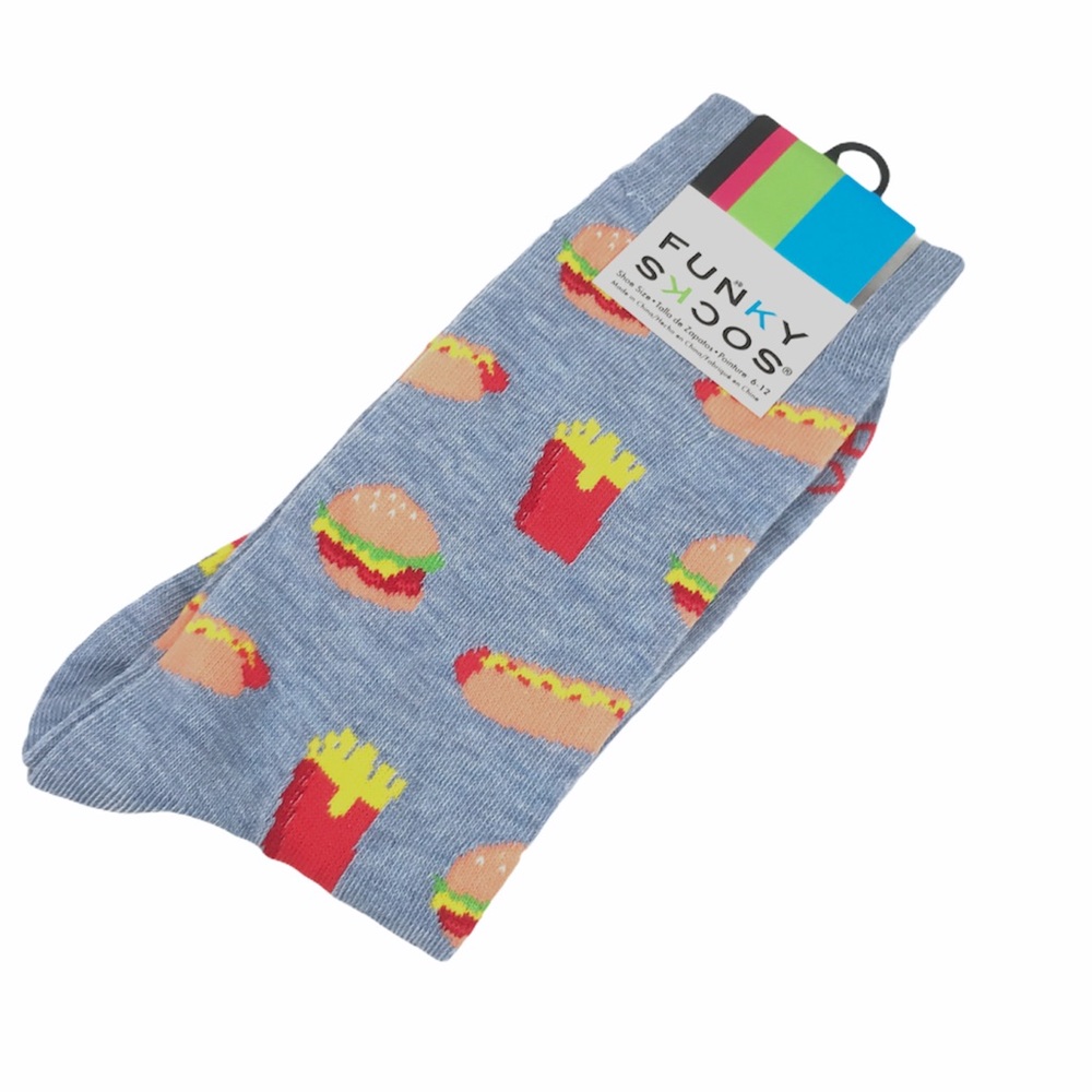 Funky Socks Hamburger, Hot Dog, French Fries Socks